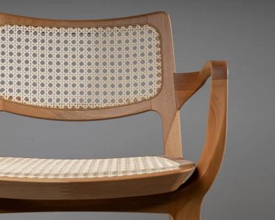  SIMONINI AURORA SA2 NATURAL SOLID WOOD NT CANING BACK AND SEAT