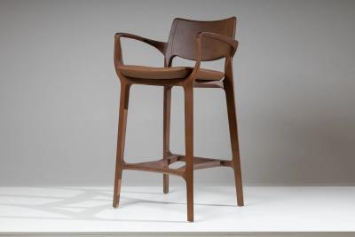  SIMONINI AURORA SA3 SOLID BACK WALNUT STRUCTURE LEATHER SEATING WARMS