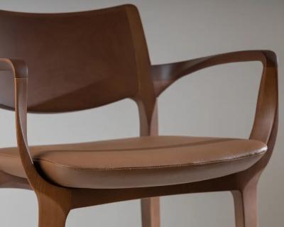  SIMONINI AURORA SA3 SOLID BACK WALNUT STRUCTURE LEATHER SEATING WARMS