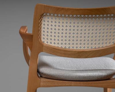  SIMONINI AURORA SA4 UPHOSTERED SEATING CANING BACK NATURAL SOLID WOOD STRUCTURE