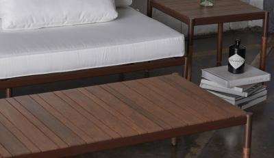 SIMONINI Hardwood and Metal Outdoor Center Table Minimalist Design