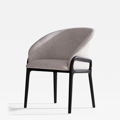  SIMONINI Minimal Organic Chair in Solid Wood Upholstered Seating