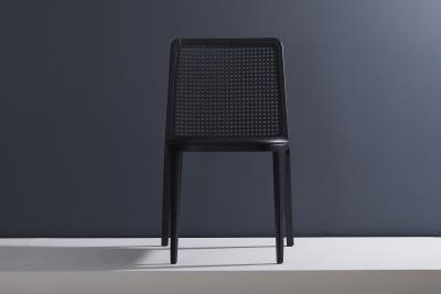  SIMONINI Minimal Style Solid Wood Chair Leather or Textile Seating Caning Backboard