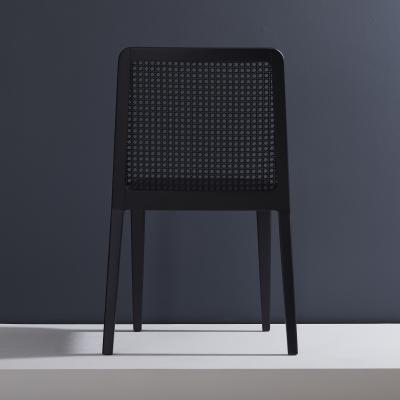 SIMONINI Minimal Style Solid Wood Chair Leather or Textile Seating Caning Backboard
