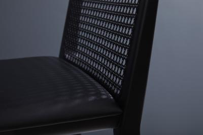  SIMONINI Minimal Style Solid Wood Chair Leather or Textile Seating Caning Backboard