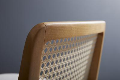  SIMONINI Minimal Style Solid Wood Stool Bar or Counter Hight Caning and Leather