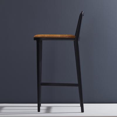  SIMONINI Minimal Style Solid Wood Stool Textiles or Leather Seatings Caning Backboard