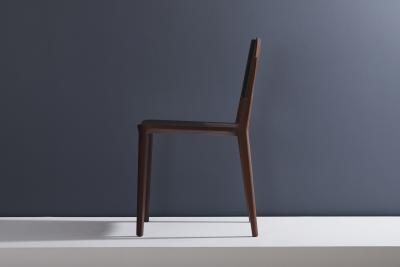  SIMONINI Minimalist Modern Chair in Black Imbuia Solid Wood Limited Edition