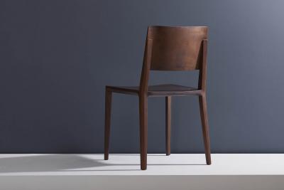  SIMONINI Minimalist Modern Chair in Black Imbuia Solid Wood Limited Edition