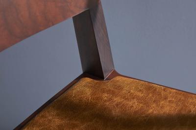  SIMONINI Minimalist Modern Chair in Black Imbuia Solid Wood Limited Edition