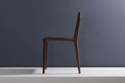  SIMONINI Minimalist Modern Chair in Black Imbuia Solid Wood Limited Edition