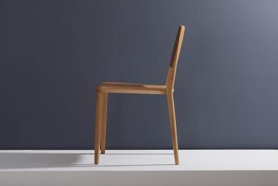  SIMONINI Minimalist Modern Chair in Natural Solid Wood