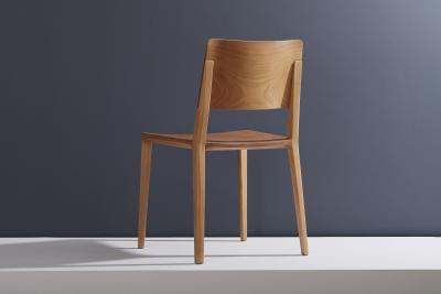  SIMONINI Minimalist Modern Chair in Natural Solid Wood