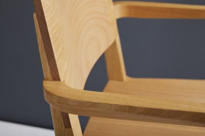  SIMONINI Minimalist Modern Chair in Natural Solid Wood
