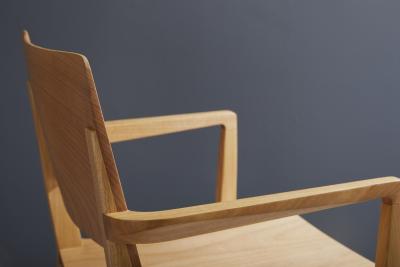  SIMONINI Minimalist Modern Chair in Natural Solid Wood