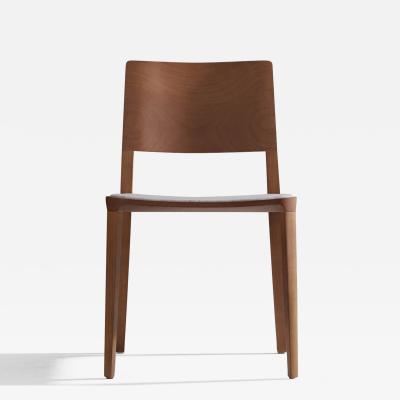 SIMONINI Minimalist Modern Chair in Natural Solid Wood Upholstered Textile Seating