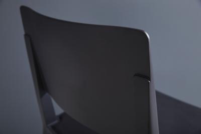  SIMONINI Minimalist Modern Chair in Solid Wood Black Finish with Arms