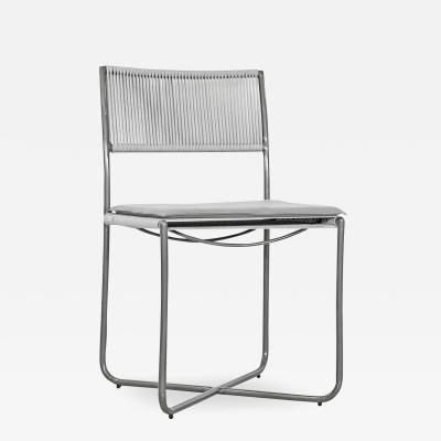  SIMONINI Minimalist Modern Outdoor Chair Metal Structure with Nautical Rope Pattern