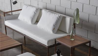  SIMONINI Minimalist Sofa in Hardwood Metal and Fabric Usable Outdoors
