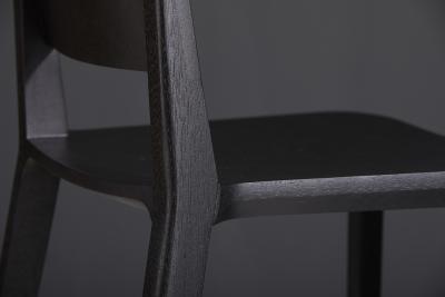  SIMONINI Minimalist Style Stool in Black Ebonized Solid Wood