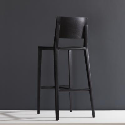  SIMONINI Minimalist Style Stool in Black Ebonized Solid Wood