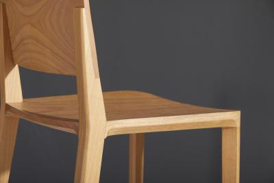  SIMONINI Minimalist Style Stool in Natural Solid Wood