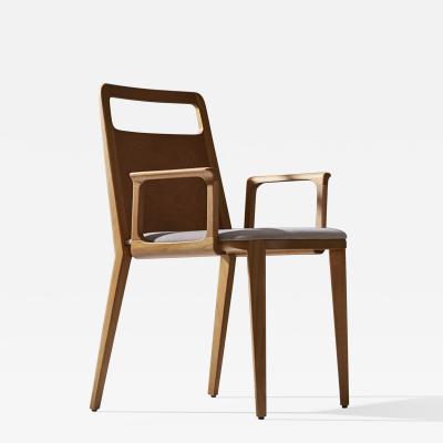  SIMONINI Minimalist solid wood Chair with textile or Leather Upholstery Seating