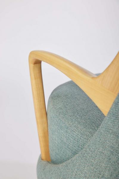  SIMONINI Modern Brazilian Armchair in Solid Wood Textiles or Leathers