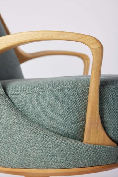  SIMONINI Modern Brazilian Armchair in Solid Wood Textiles or Leathers