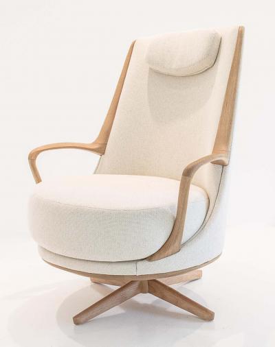  SIMONINI Modern Brazilian Armchair in Solid Wood Textiles or Leathers
