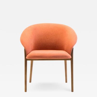  SIMONINI Modern Organic Chair in Solid Wood Upholstered Flexible Seating