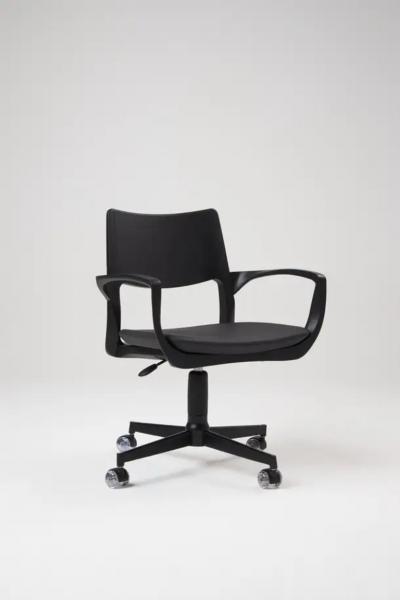  SIMONINI Modern Style Aurora office chair in solid wood caning back leather seat