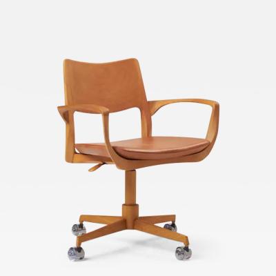  SIMONINI Modern Style Aurora office chair in solid wood solid wood back leather seat