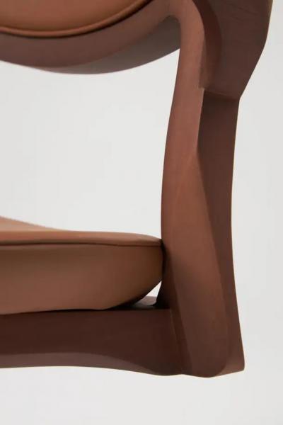  SIMONINI Modern Style Aurora office chair in solid wood upholstery back leather seat