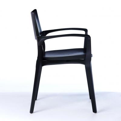 SIMONINI Post Modern style Aurora chair in sculpted black ebonized solid wood