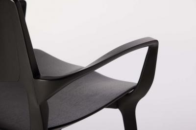 SIMONINI Post Modern style Aurora chair in sculpted black ebonized solid wood