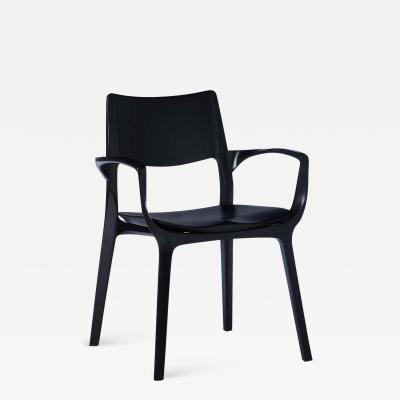  SIMONINI Post Modern style Aurora chair in sculpted black ebonized solid wood