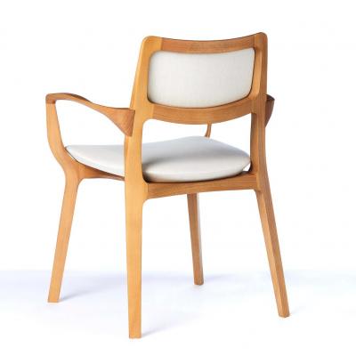 SIMONINI Post Modern style Aurora chair in sculpted solid wood and upholstery