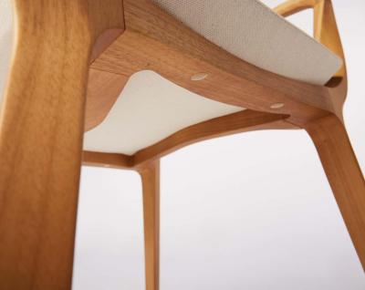 SIMONINI Post Modern style Aurora chair in sculpted solid wood and upholstery