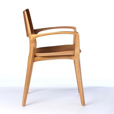  SIMONINI Post Modern style Aurora chair in solid wood with wooden back and wood seat