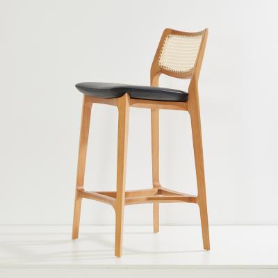  SIMONINI SA12 NATURAL SOLID WOOD NATURAL CANING BACK BLACK NATURAL LEATHER