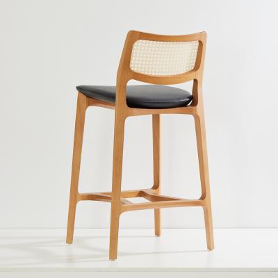  SIMONINI SA12 NATURAL SOLID WOOD NATURAL CANING BACK BLACK NATURAL LEATHER