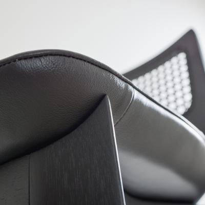  SIMONINI SA14 WALNUT SOLID BACK TEXTILES SEATING