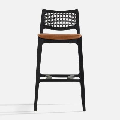  SIMONINI SA6 POST MODERN STYLE STOOL NO ARMS BLACK SOLID WOOD