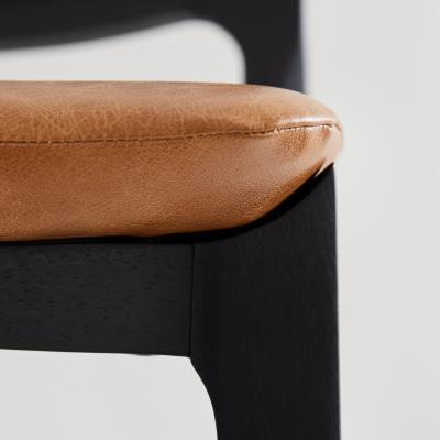  SIMONINI SA6 POST MODERN STYLE STOOL NO ARMS BLACK SOLID WOOD