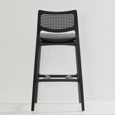  SIMONINI SA8 BLACK MONOCHROME WITH CANING BACK NATURAL LEATHER