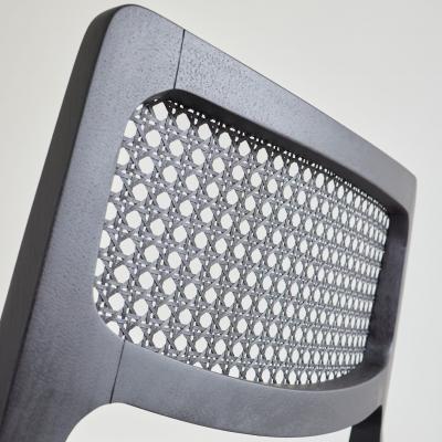  SIMONINI SA8 BLACK MONOCHROME WITH CANING BACK NATURAL LEATHER