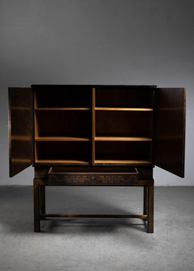 SMF Svenska M belfabriken Bodafors Stained birch cabinet