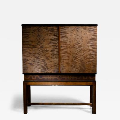  SMF Svenska M belfabriken Bodafors Stained birch cabinet