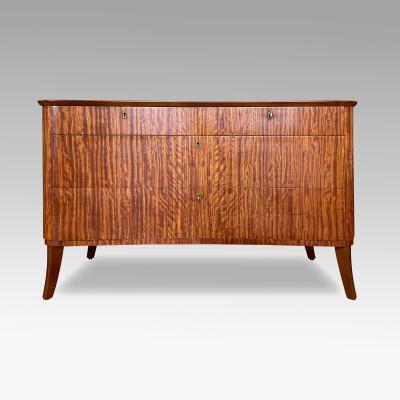  SMF Svenska M belfabriken Bodafors Swedish Modern Chest in Ribbon Mahogany by Bodafors